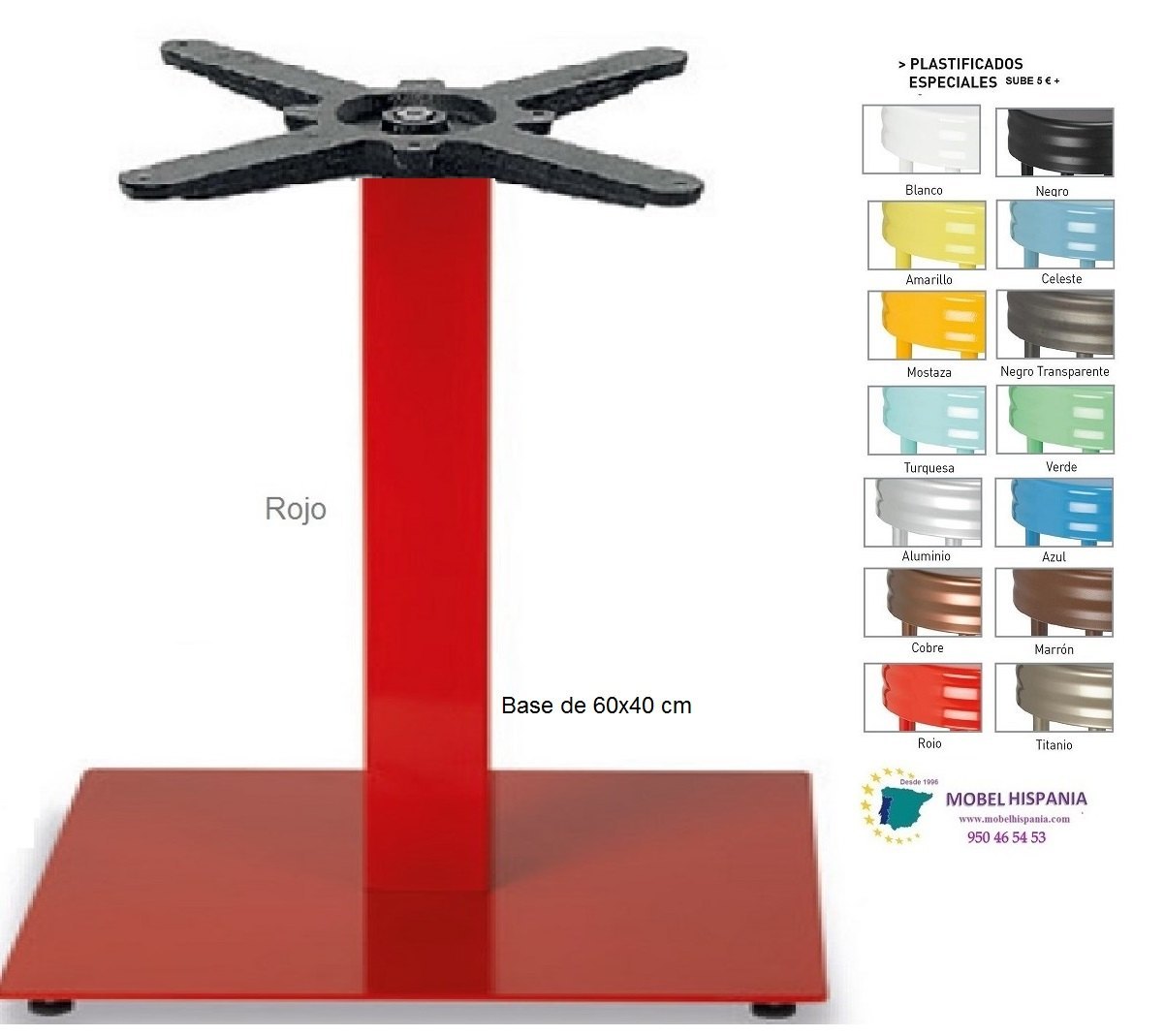 3023-pie-mesa-metalico-rojo 3023 pie mesa metalico rojo