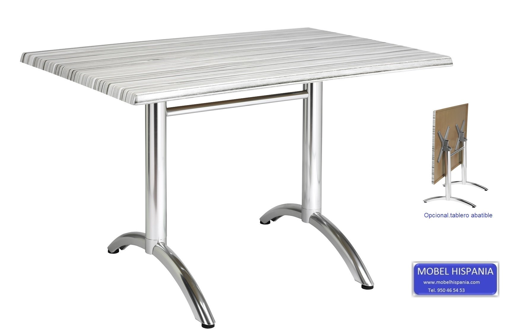 3525-mesa-rectangular-abatible-aluminio-werzalit 3525 mesa rectangular abatible aluminio werzalit