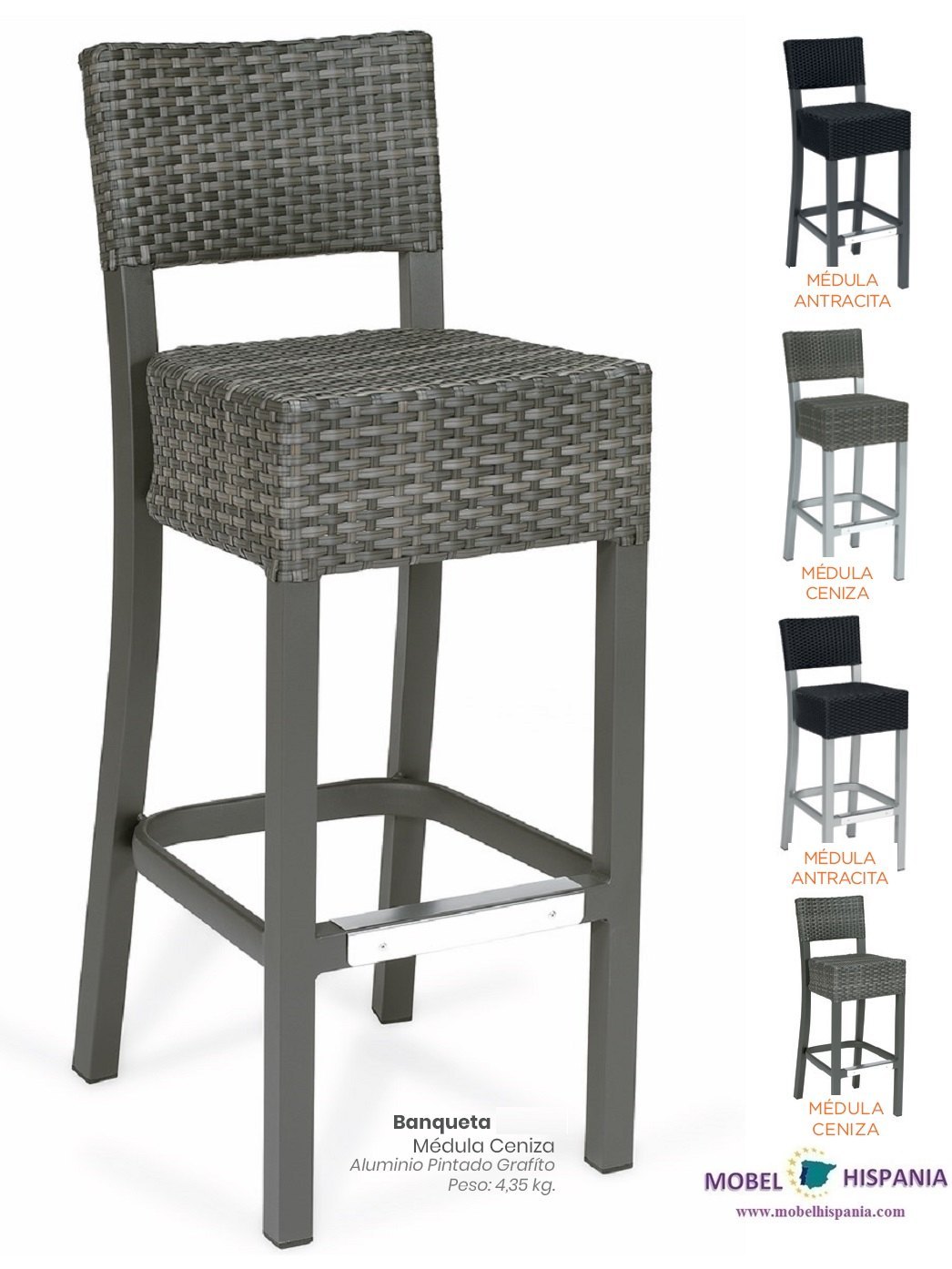 4557_taburete_aluminio_grafito_ceniza 4557 taburete aluminio grafito ceniza