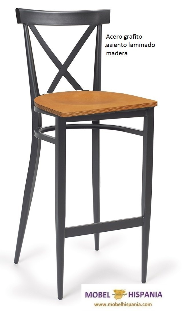 ORLANDO-banqueta-grafito-asiento-laminado-madera ORLANDO banqueta grafito asiento laminado madera