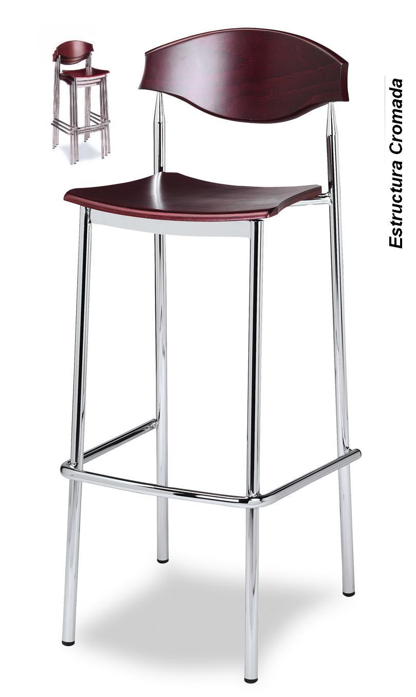 545 taburete hierro madera