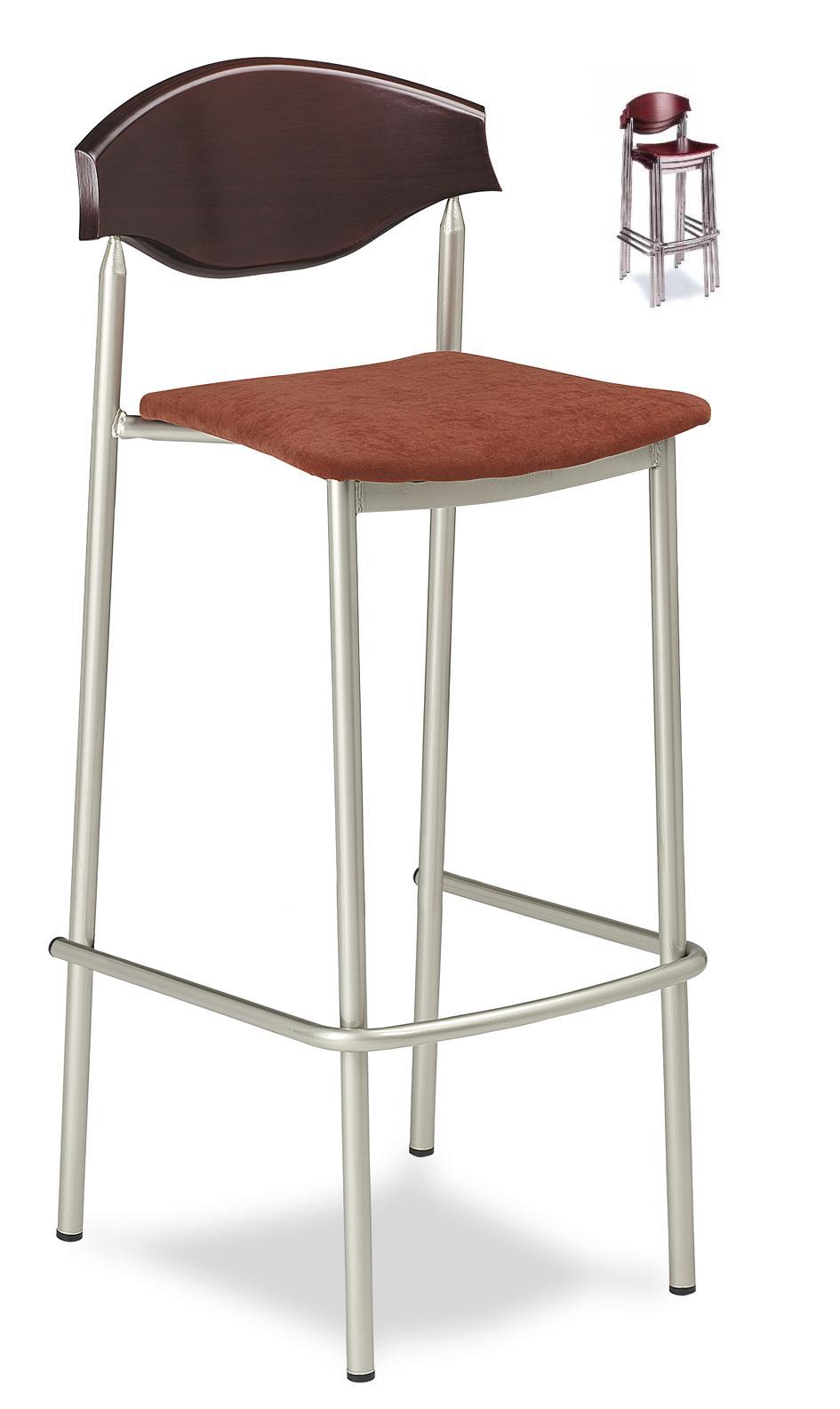 545 taburete metalico tapizado