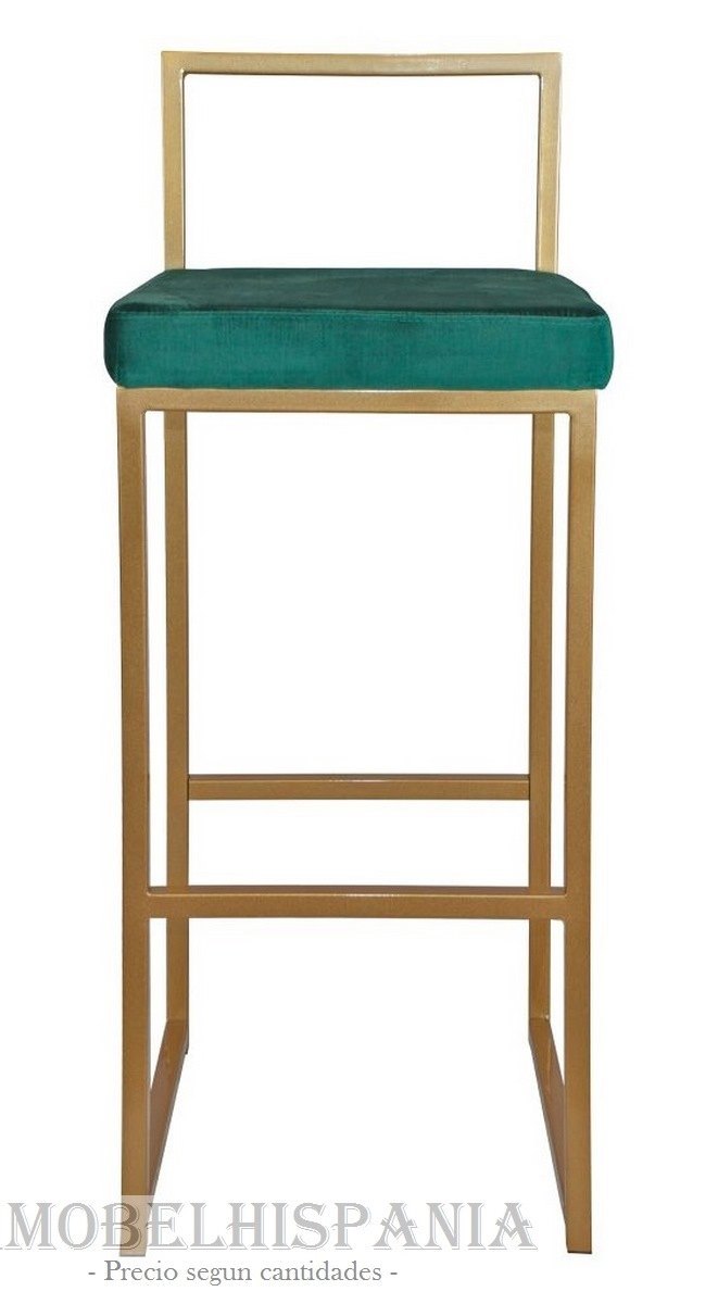 CHAPLIN-Dorado-taburete-metalico-tapizado_01 CHAPLIN Dorado taburete metalico tapizado 01