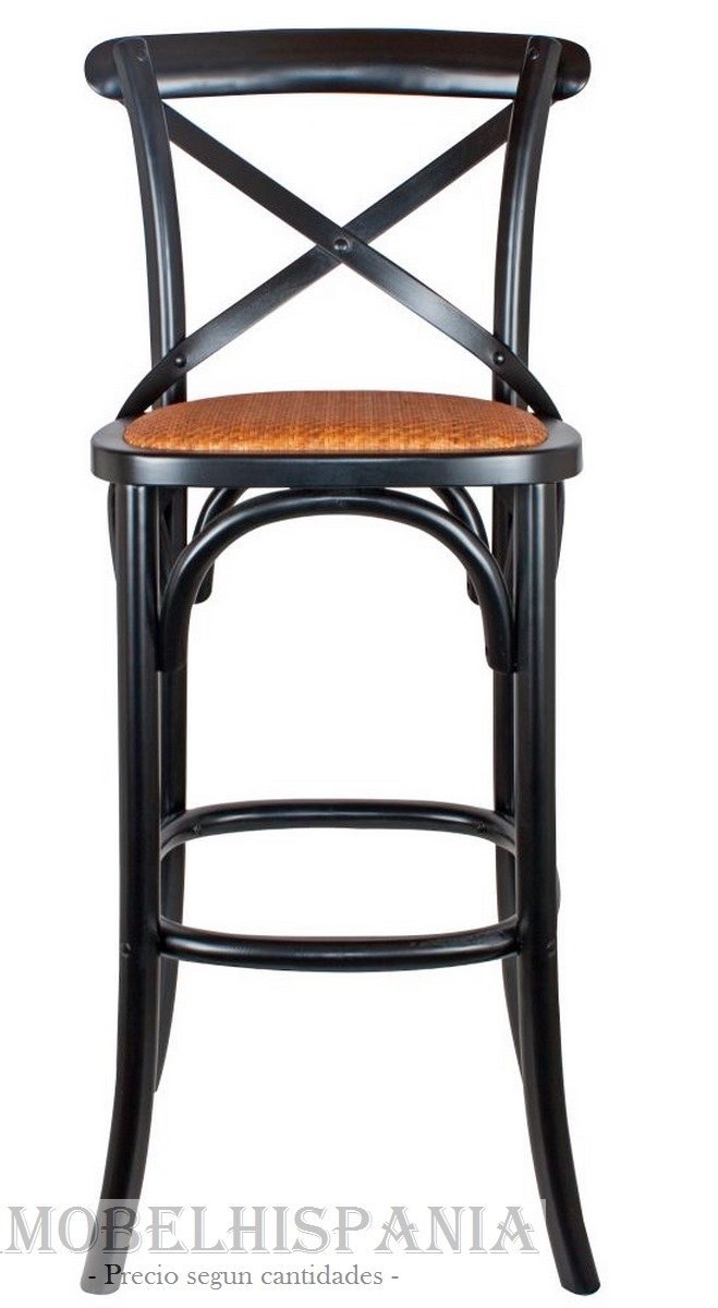 NIMES BLACK taburete maderta estilo bistro parisino negro 01