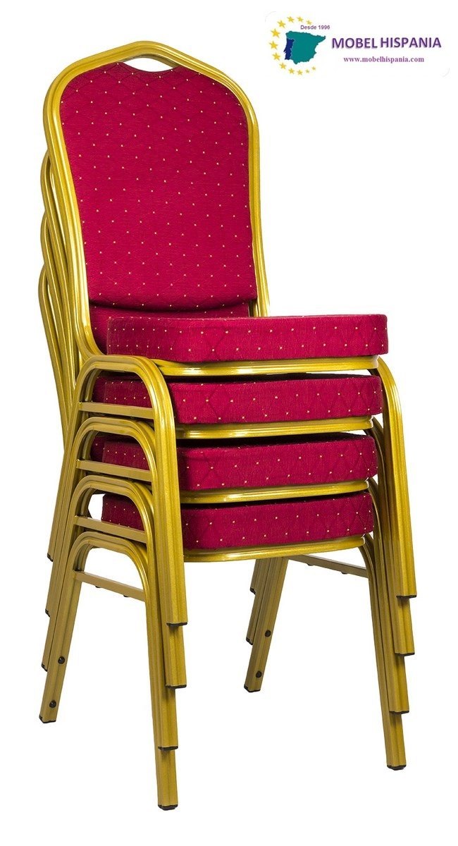 JAZZ silla metal dorada burdeos 2 02 1