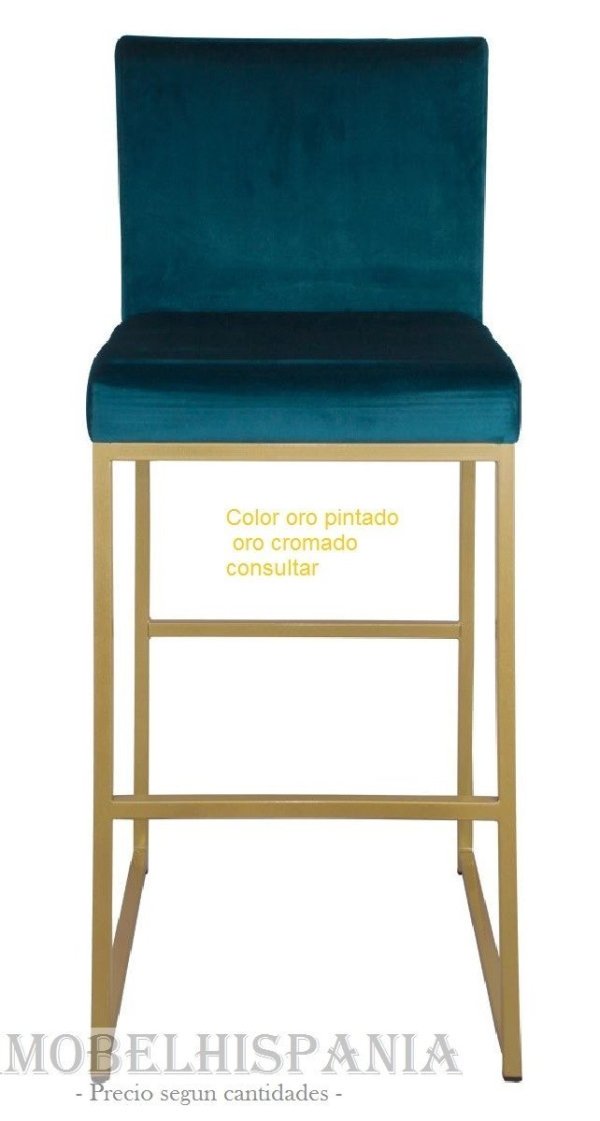 nebraska taburete estilo industrial oro pintado