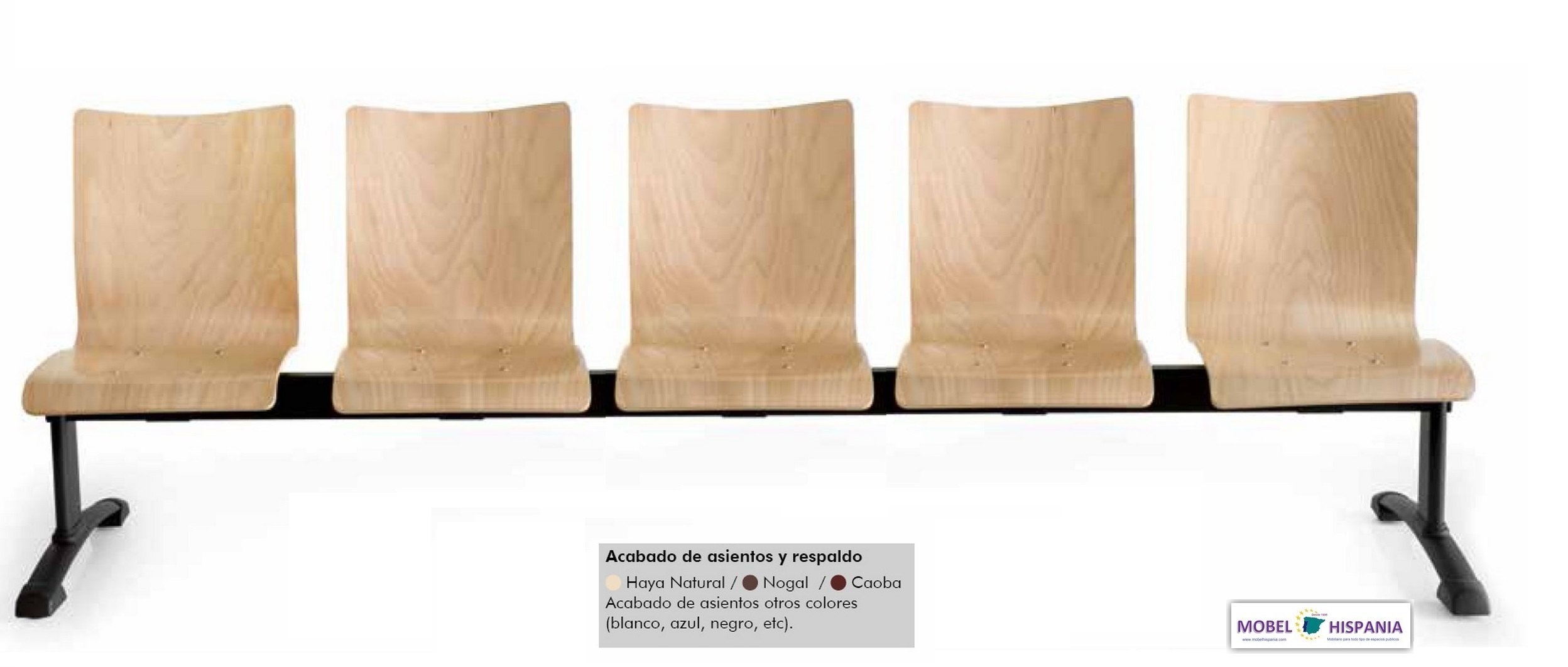 B MBA Bancada madera 3plazas 03