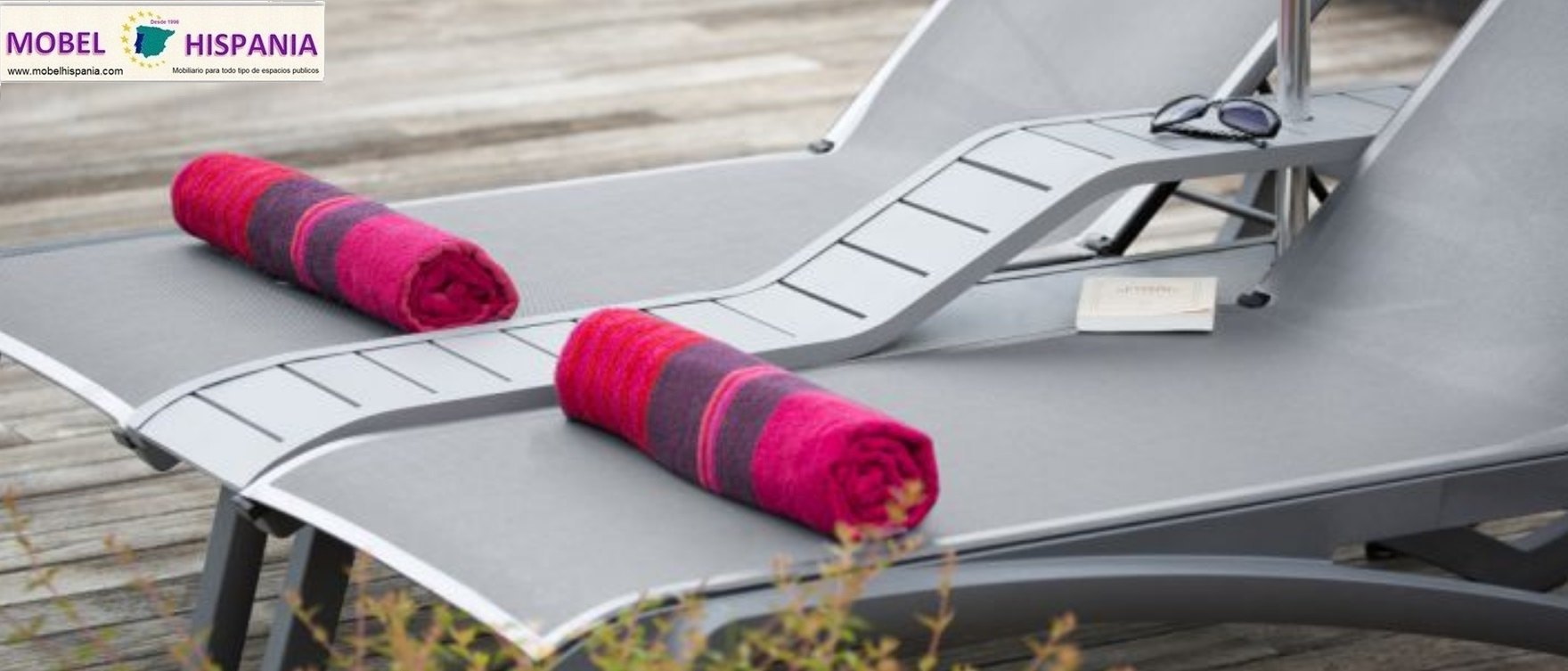 SUNSET tumbona doble gris plata tela gris1 03