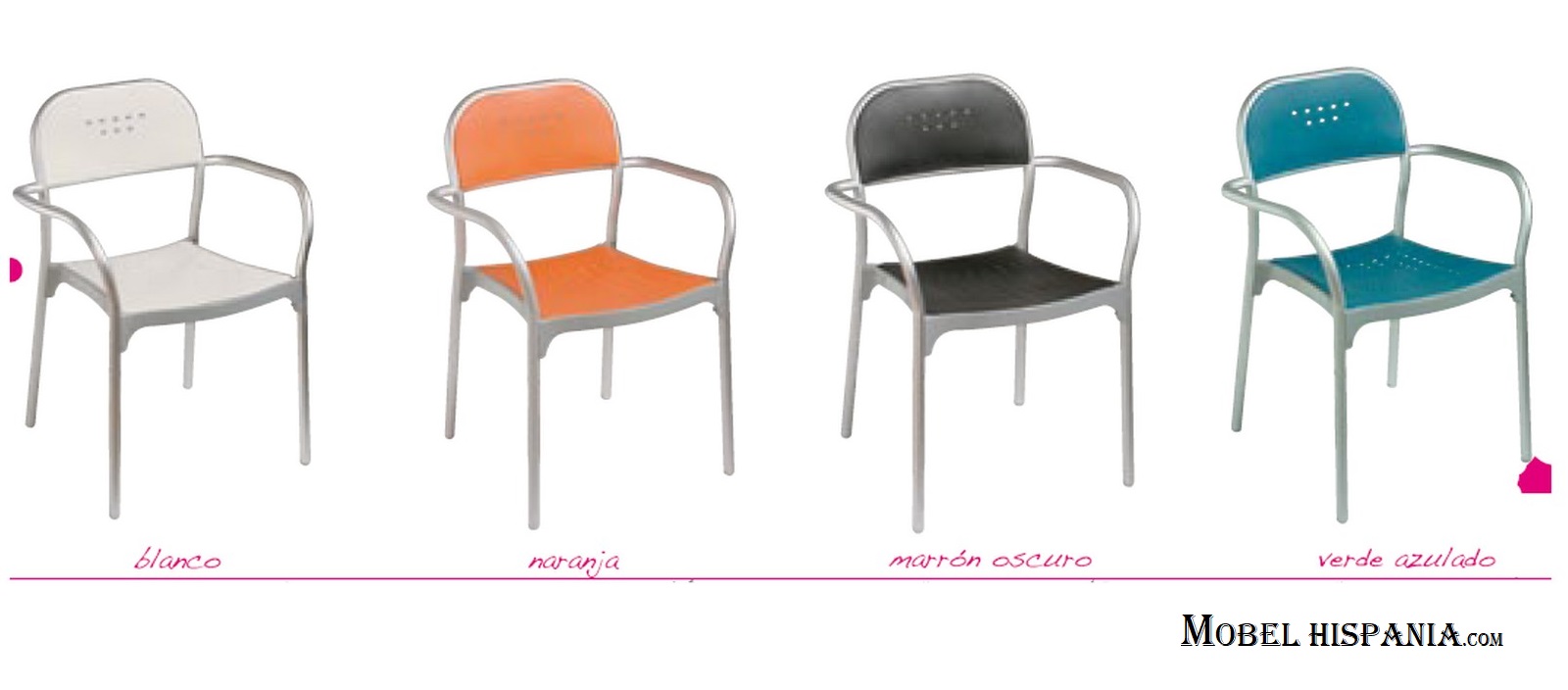 helsinki sillones apilables aluminio verde mar 06