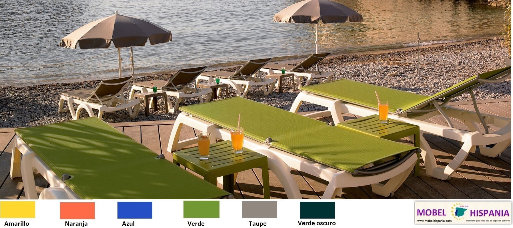 JAMAICA Beach tumbona polipropileno naranja 06