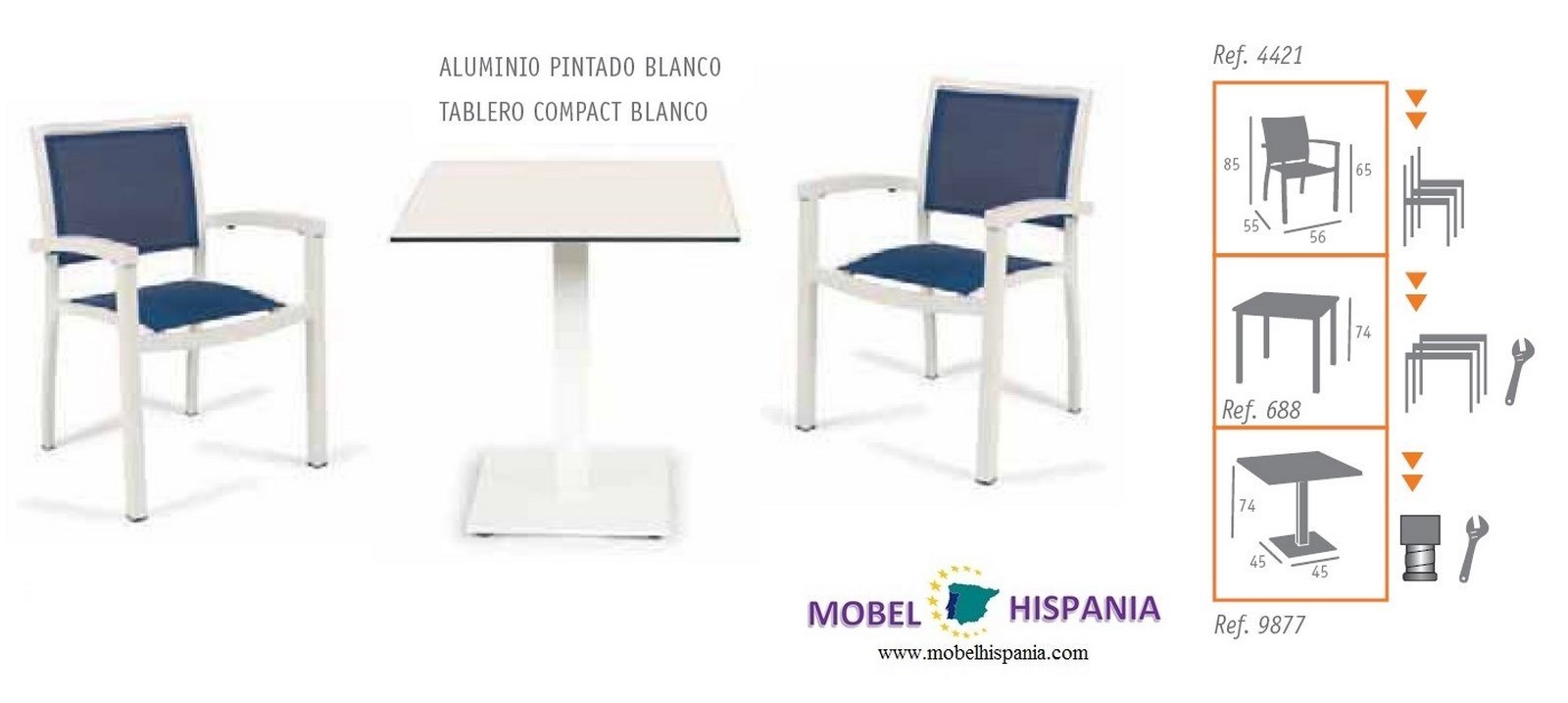 4421 sillon aluminio blanco textilene rojo 04