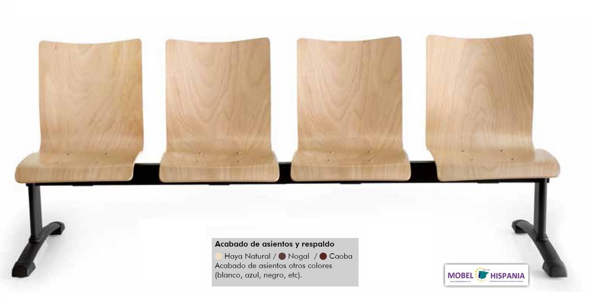 B MBA Bancada madera 3plazas 02