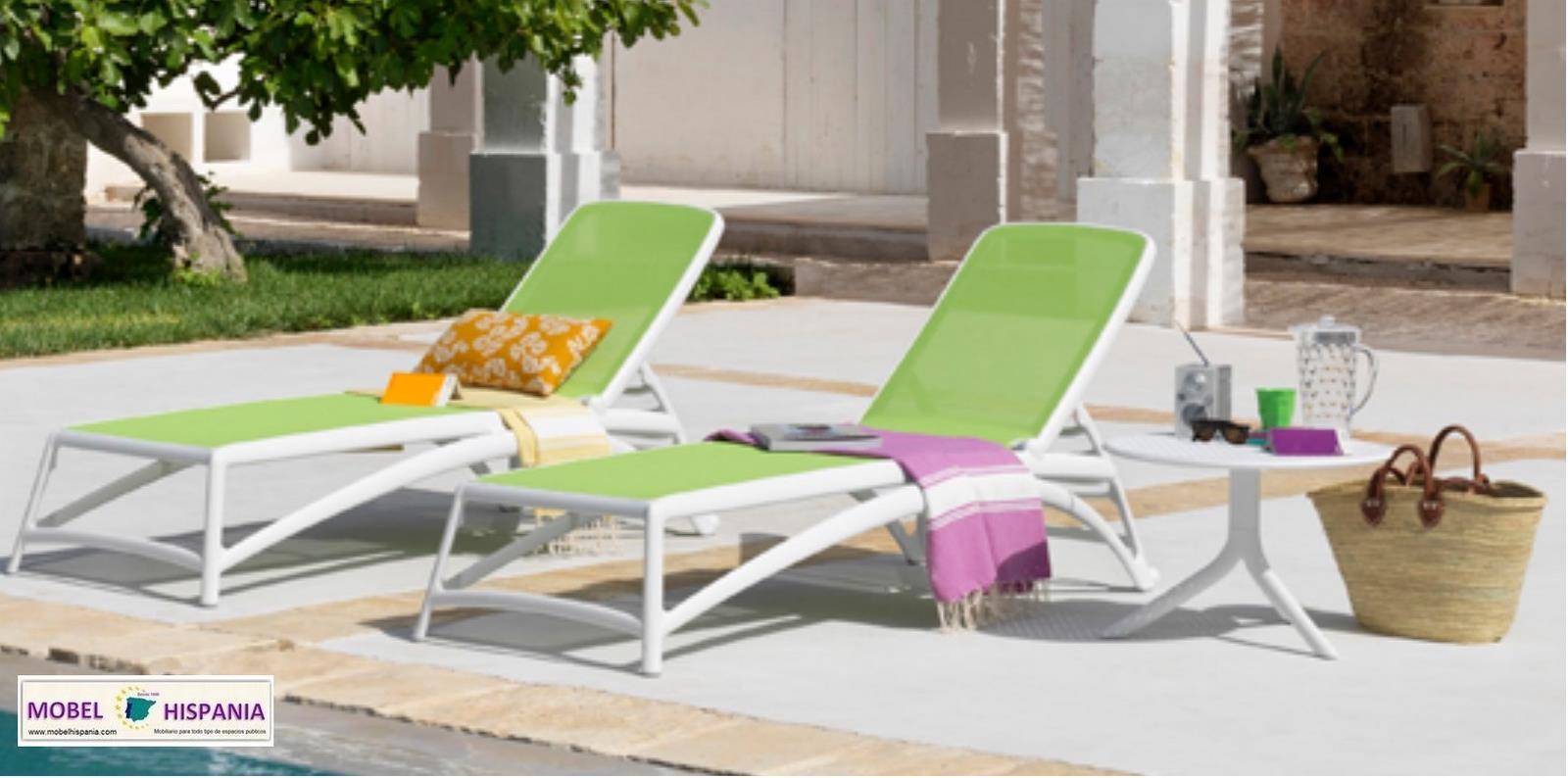 ATLANTICO Tumbona polipropileno mandarino 08