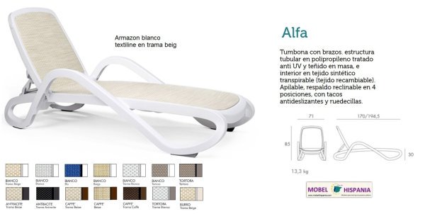 alfa tumbonas antracita trama antracita 04