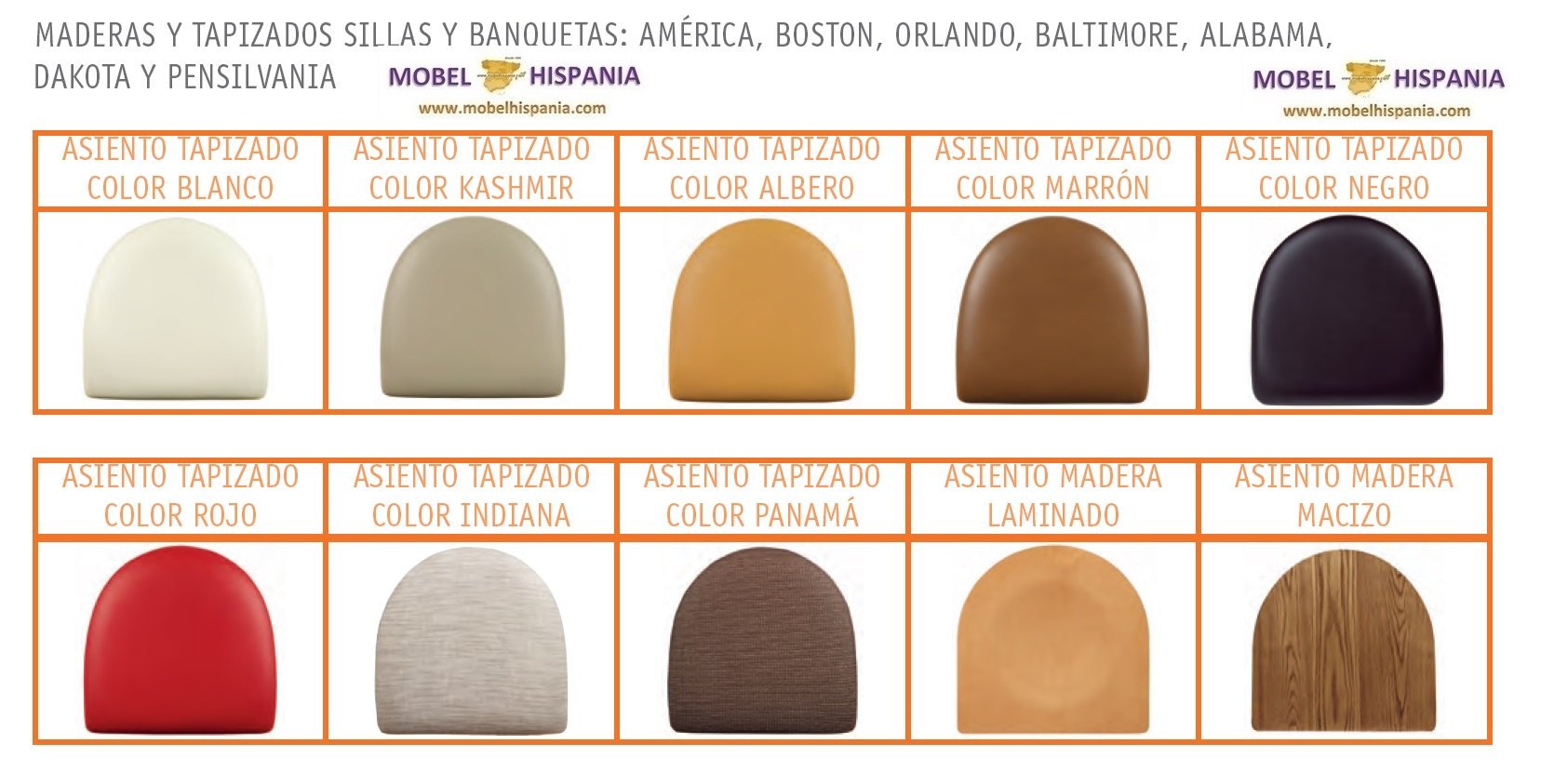 DAKOTA silla acero blanco asiento tapizado 02 1