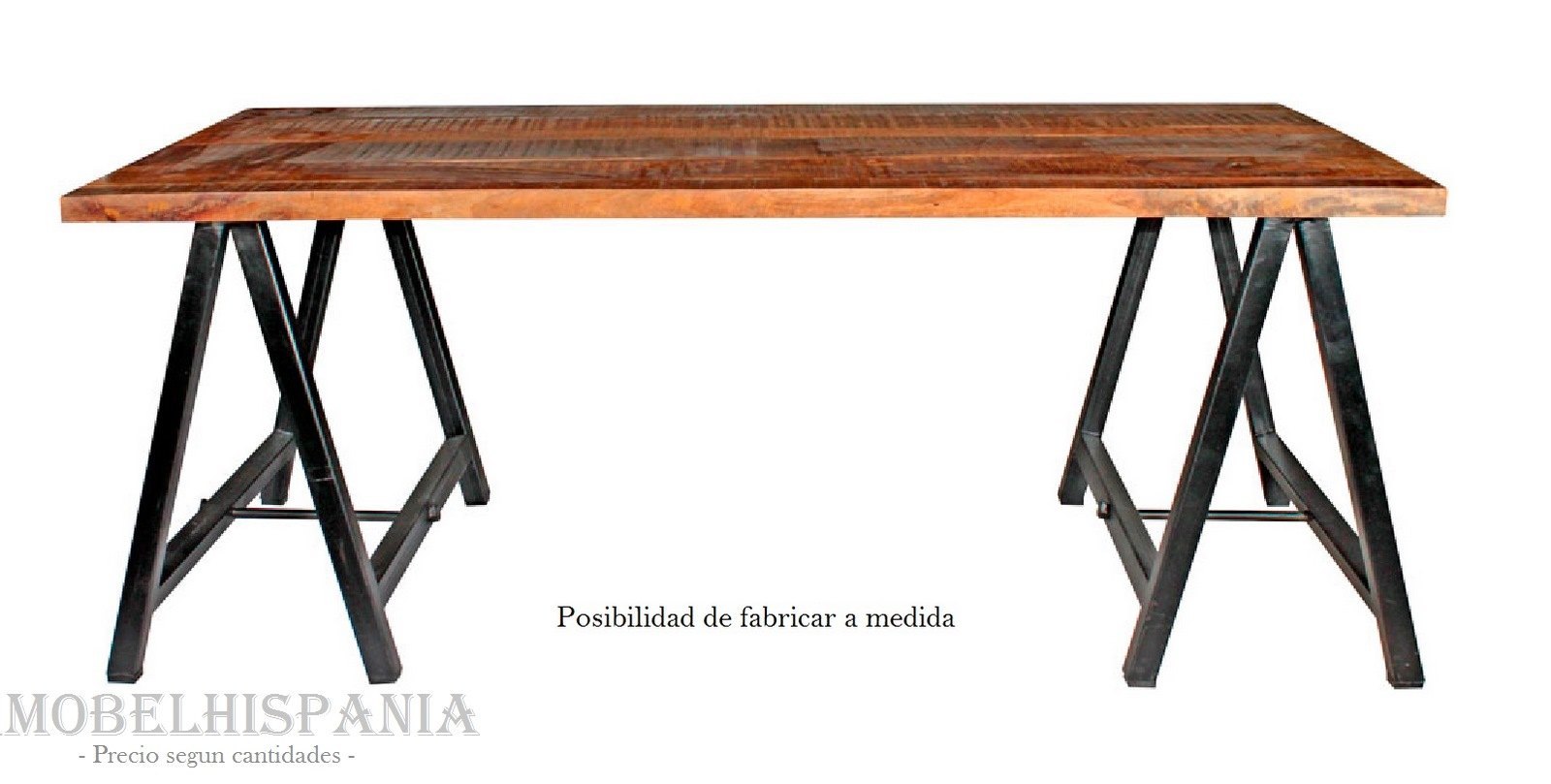 KATE Mesa estilo industrial con caballetes