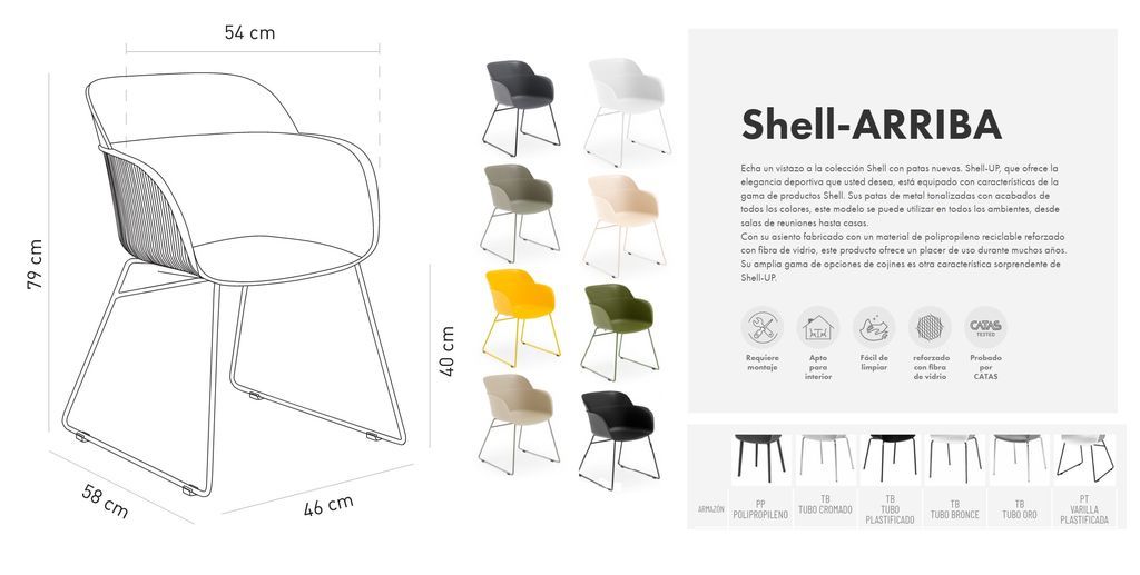 SHELL sillon patin pintado kaki 2 03 1