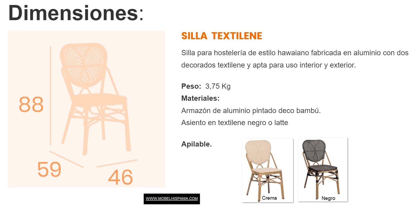 4194 Silla alu bambu textiline w 03 2