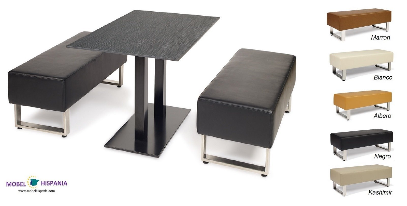 Puf cuadrado negro 06