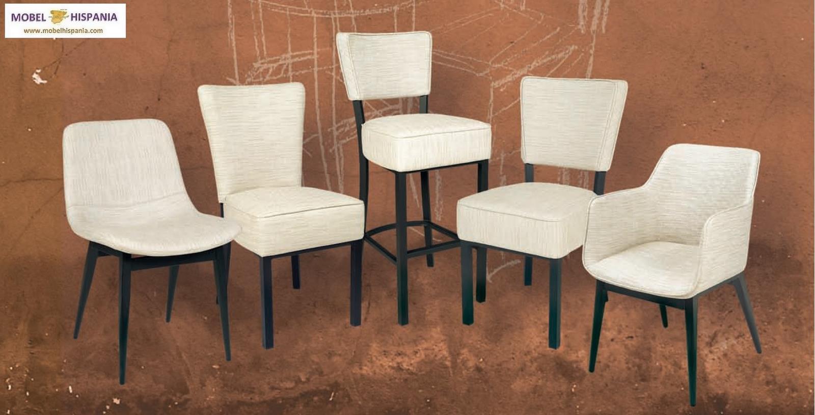 RB.6622 Silla metal grafito tapizado indiana 03