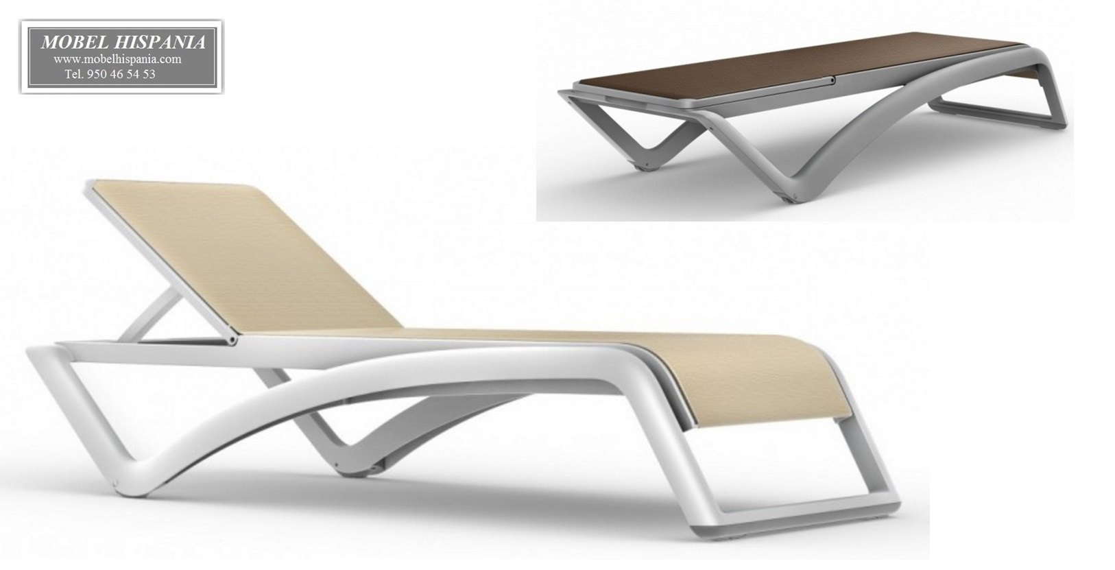 SKY tumbona polipropileno textiline azul 11