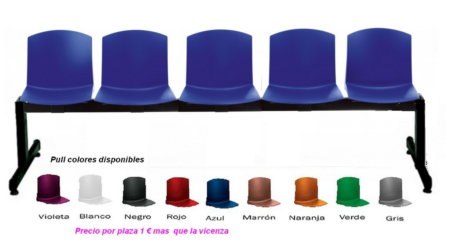 pull bancad 5plazas pvc