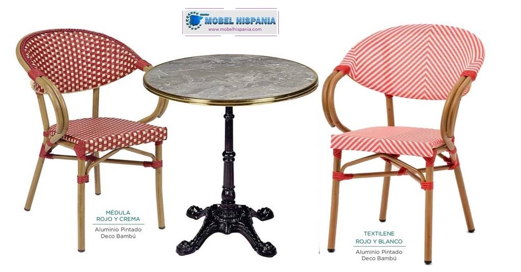 4090 sillon aluminio bambu textiline rojo blanco 1 1