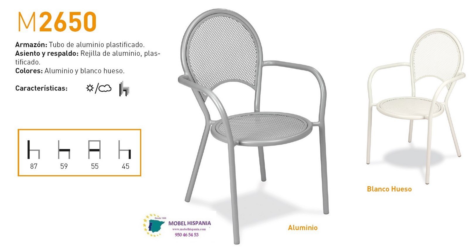 2650 sillon aluminio regilla blanco hueso 1 02 2