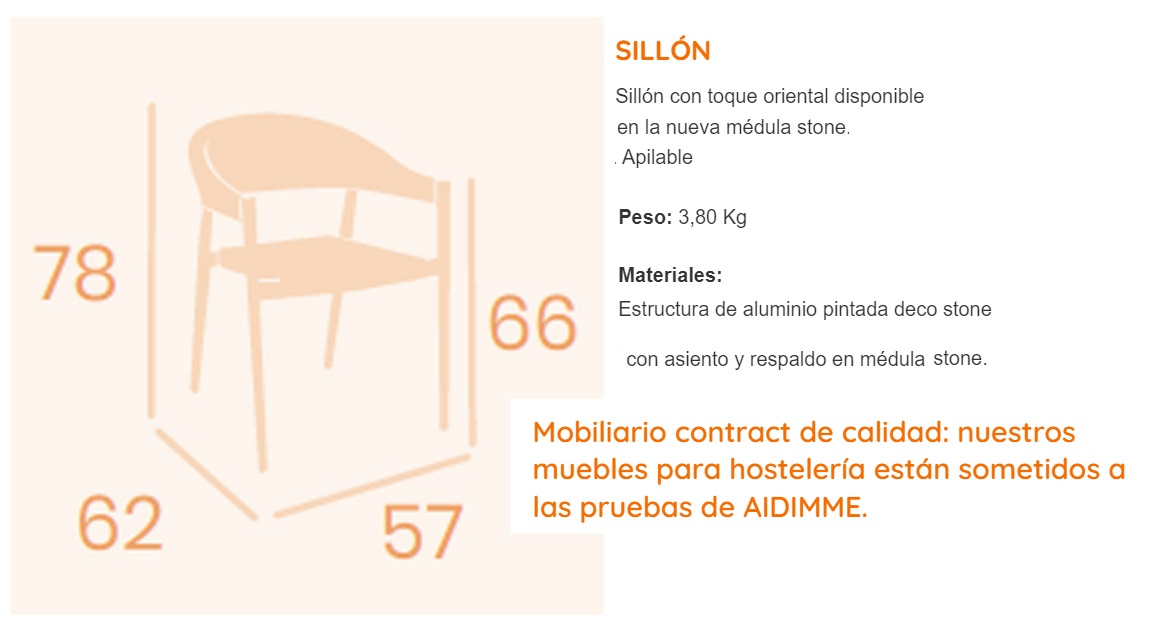 4524 Sillon aluminio stone medula stone 09 1