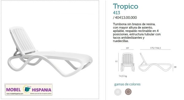 TROPICO tumbona polipropileno tortora 04