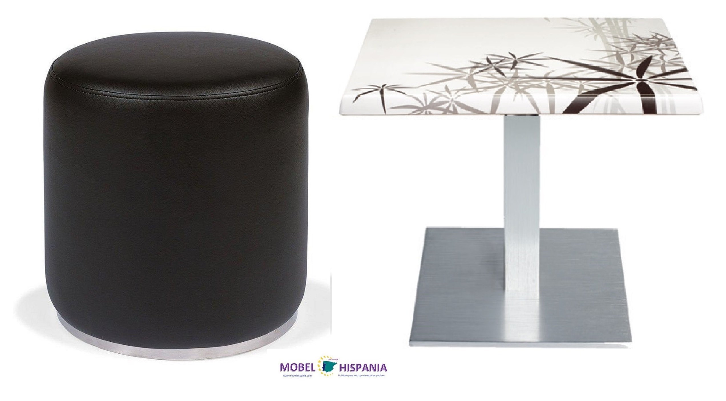 Puf cuadrado negro 03