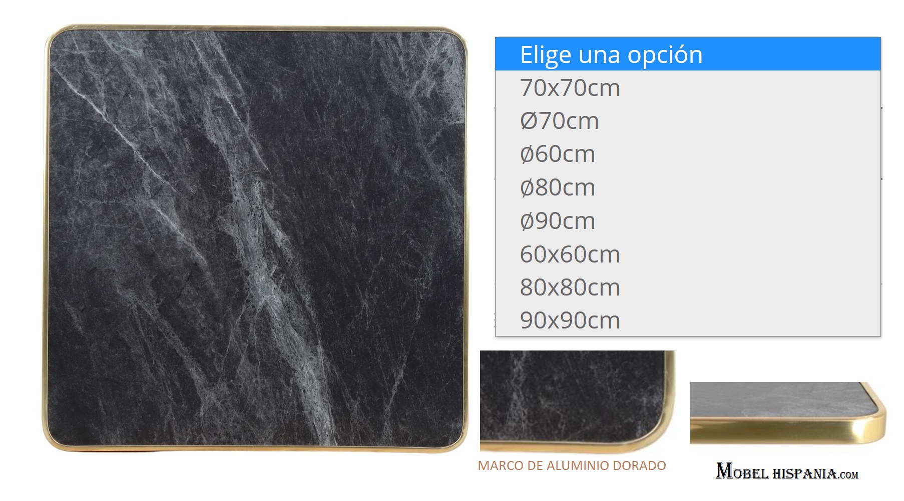 LORNA tapa estratificado negra dorado 1 03