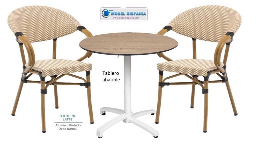 4090 sillon aluminio bambu textiline latte 1