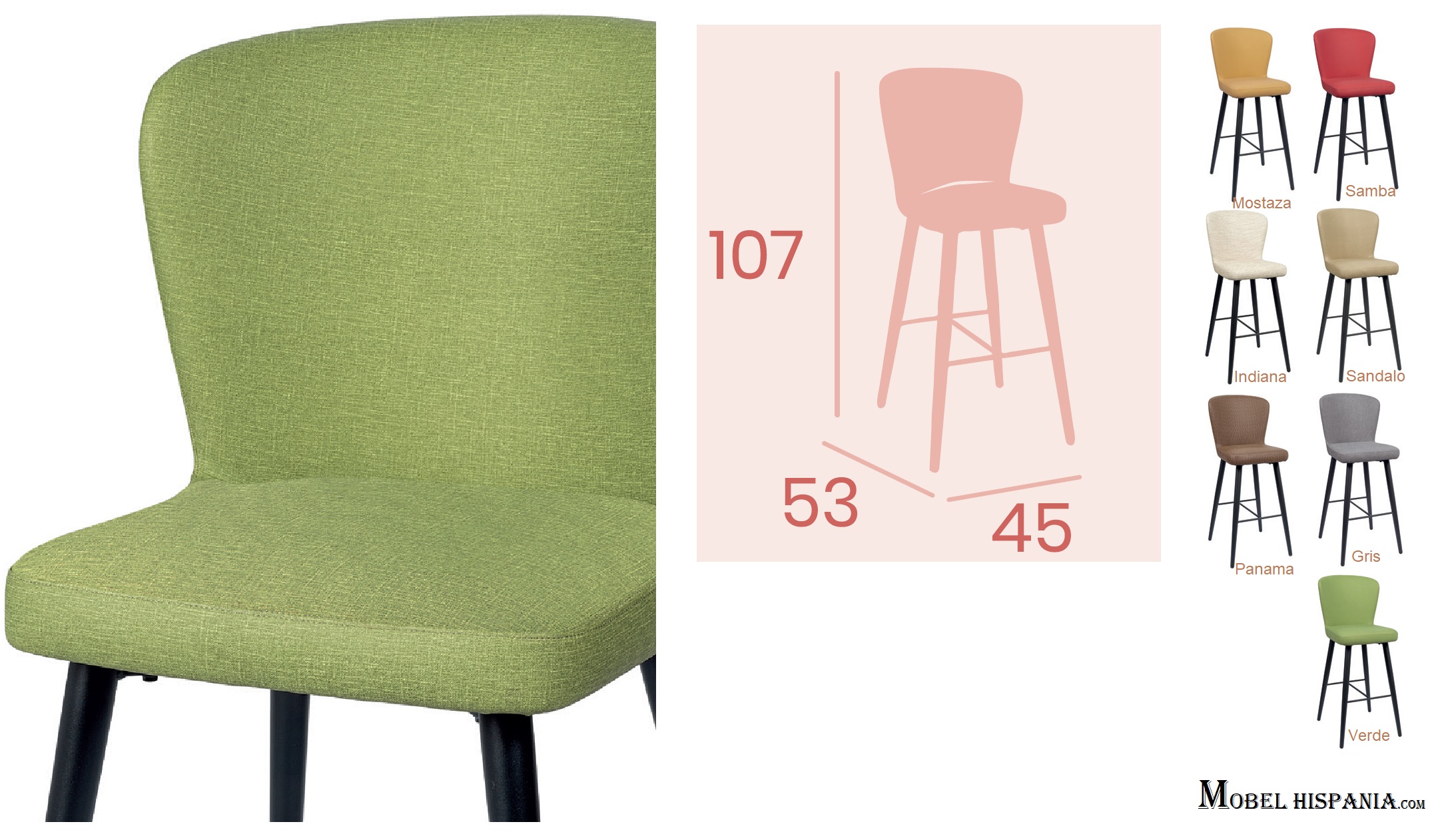 6651 Taburete verde 04