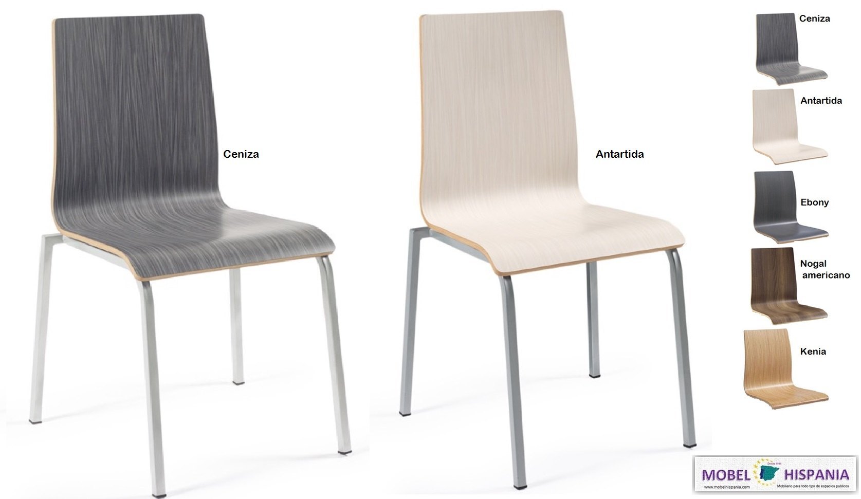 michigan silla acero madera 1