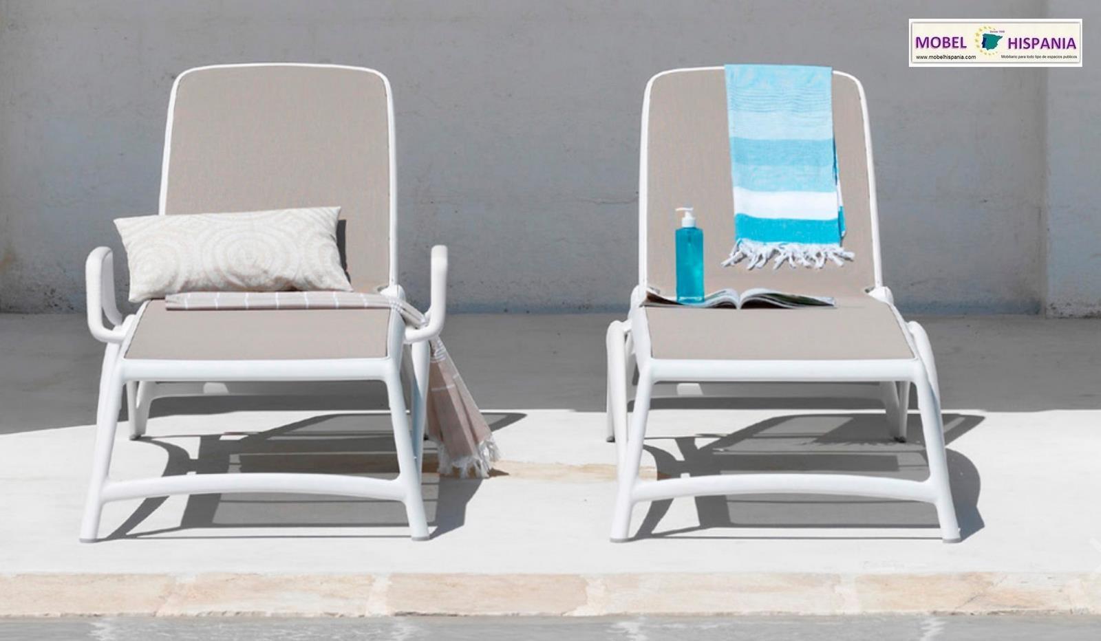 ATLANTICO BRAZOS Tumbona polipropileno tortora 2 10