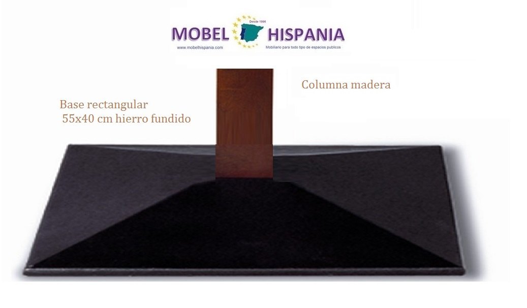 4140-Base-mesa_rectangular-columna_madera_01 4140 Base mesa rectangular columna madera 01