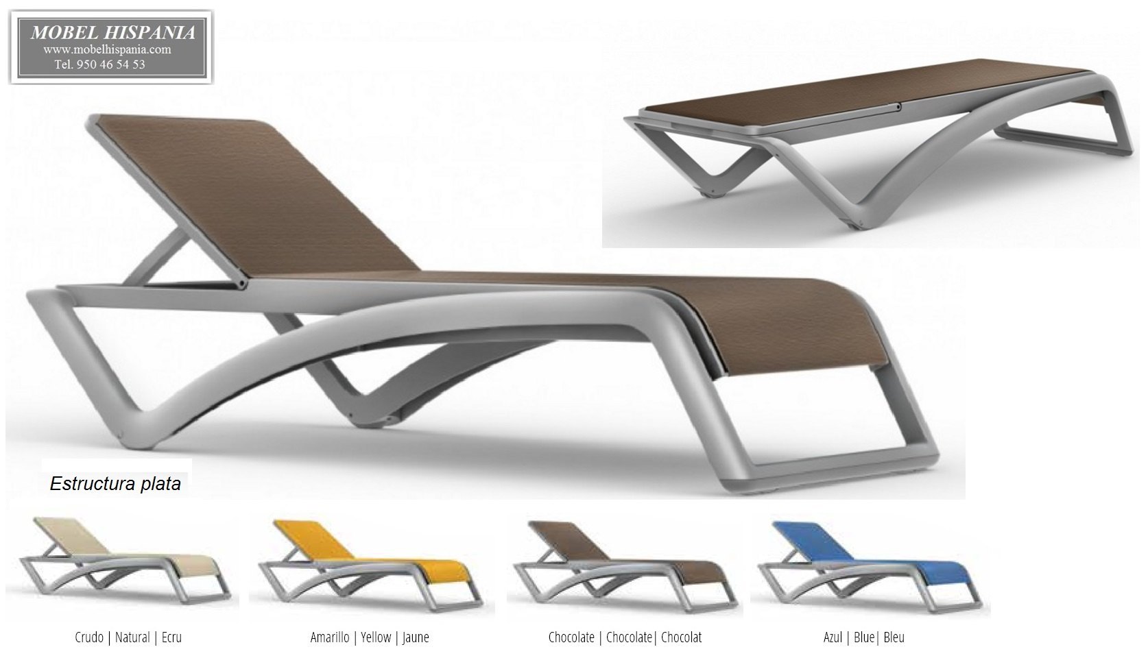 sky tumbona plata marron