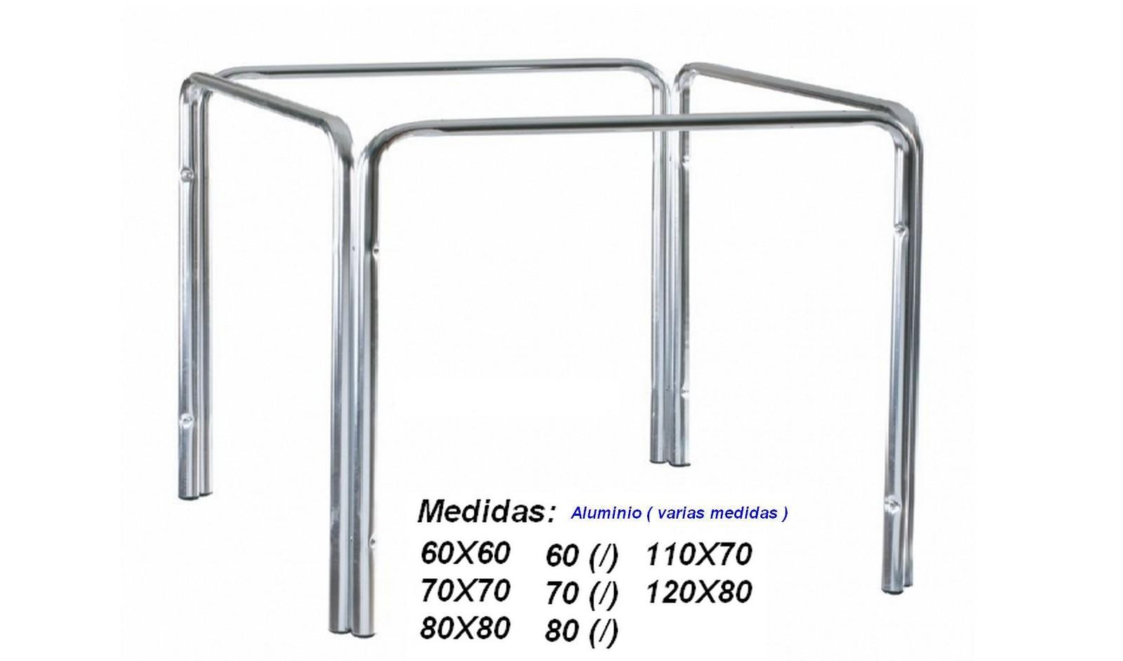Pie mesa doble tubo aluminio mobel hispania 01