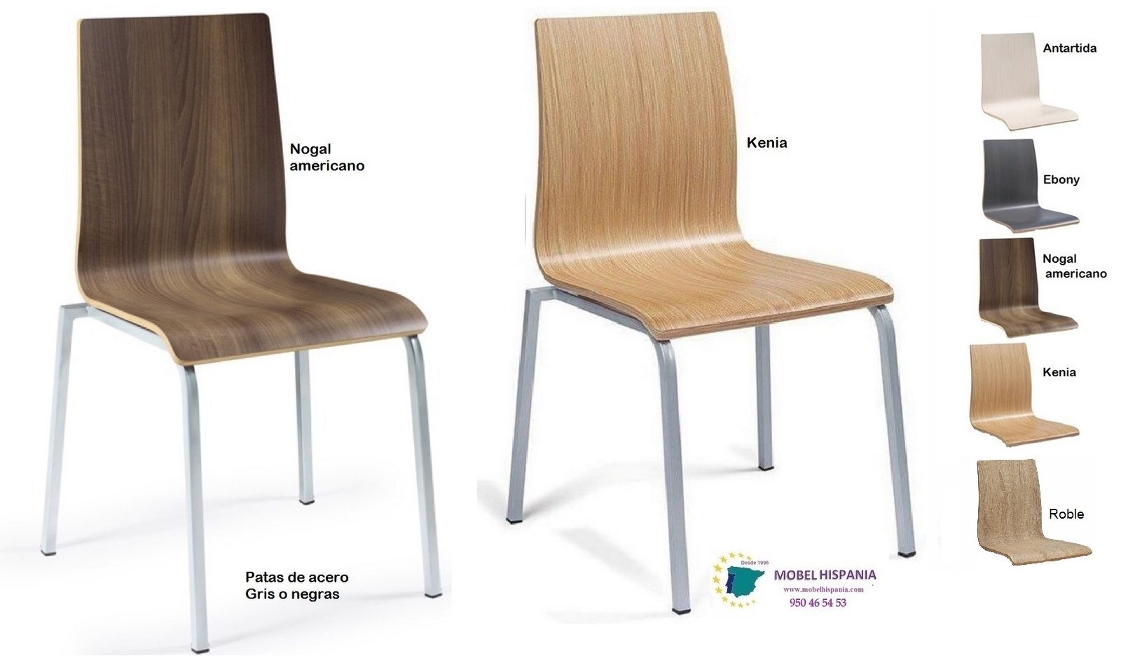 192 silla metal negro asiento nogal 02 1