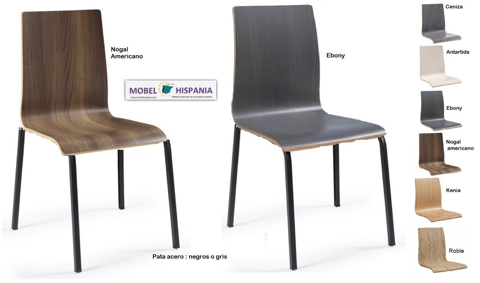 292 silla metal negro asiento nogal 09 1