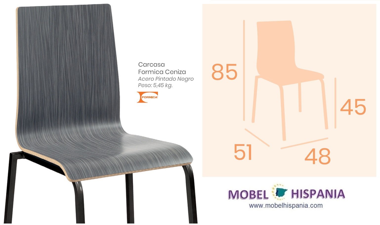 292 silla metal negro asiento nogal 01 1