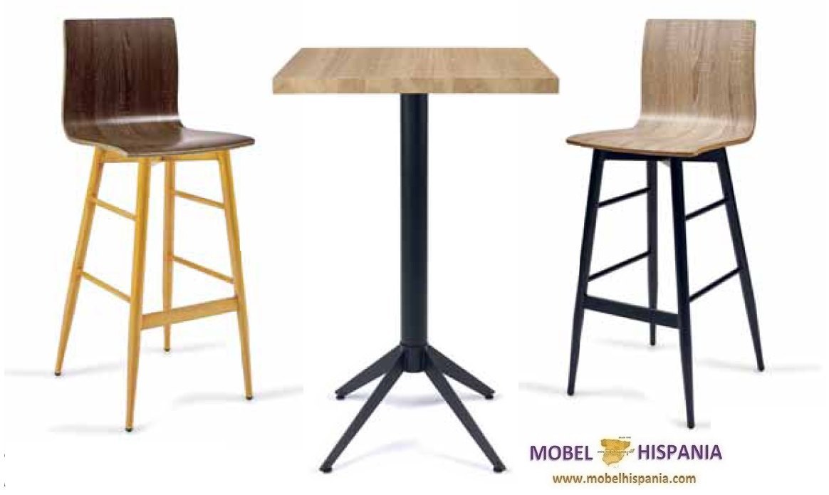 MICHIGAN banqueta p4 negro carcasa roble vintage 02