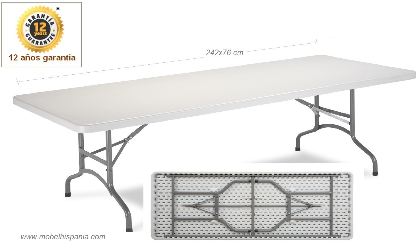 wagner-mesa-plegable-242x76cm-politileno wagner mesa plegable 242x76cm politileno