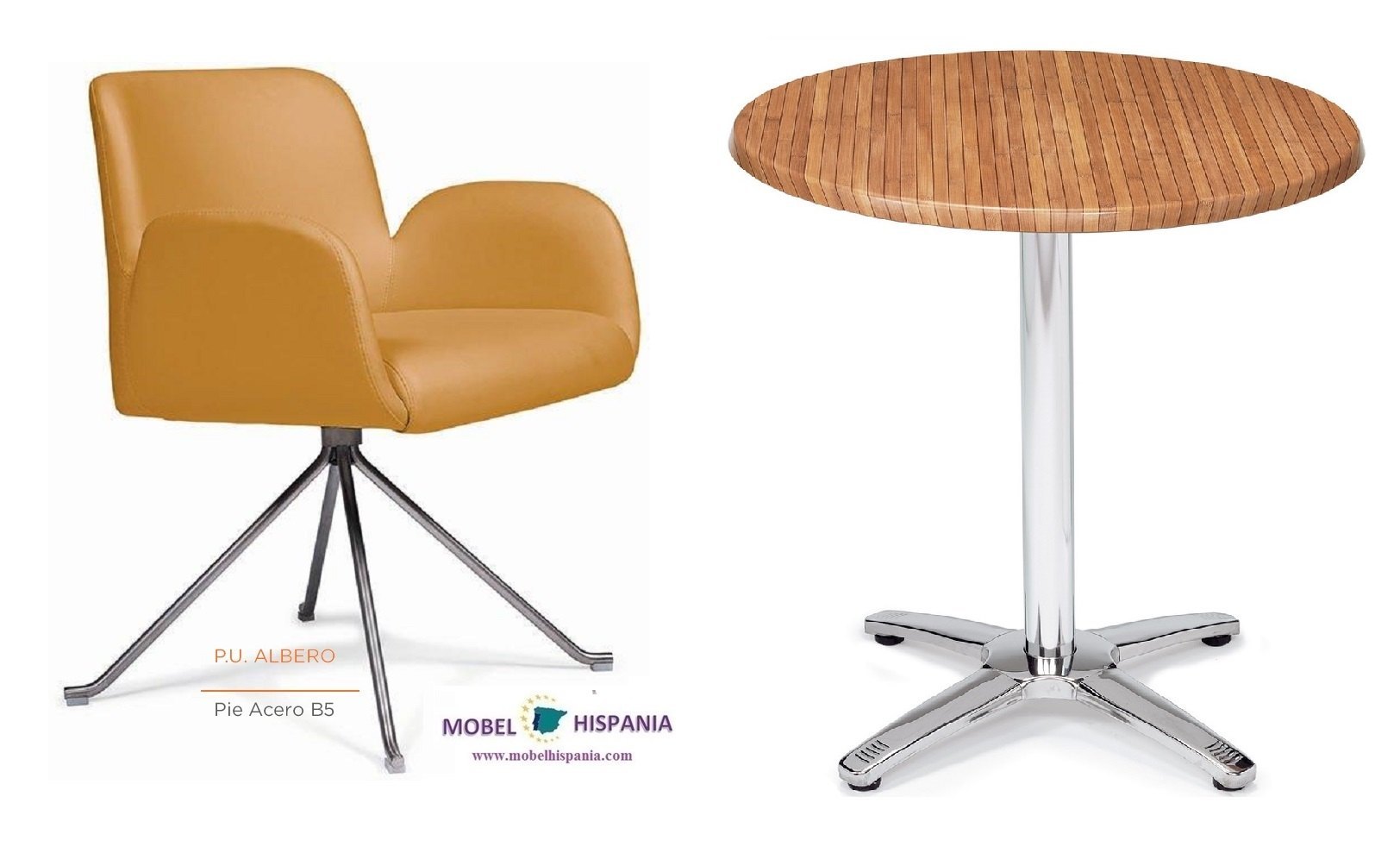 6618 pie acero asiento tapizado marron 03 1