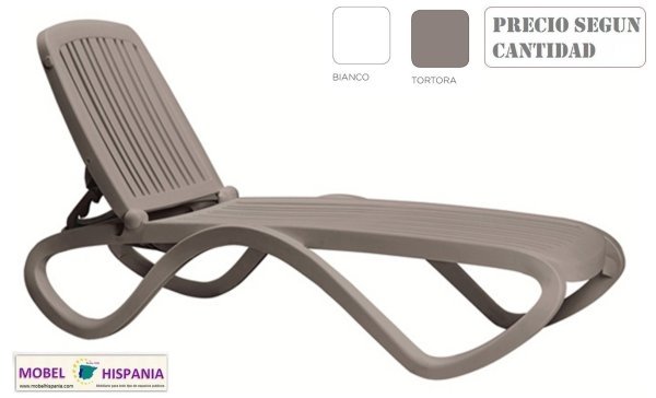 TROPICO tumbona polipropileno blanca 05