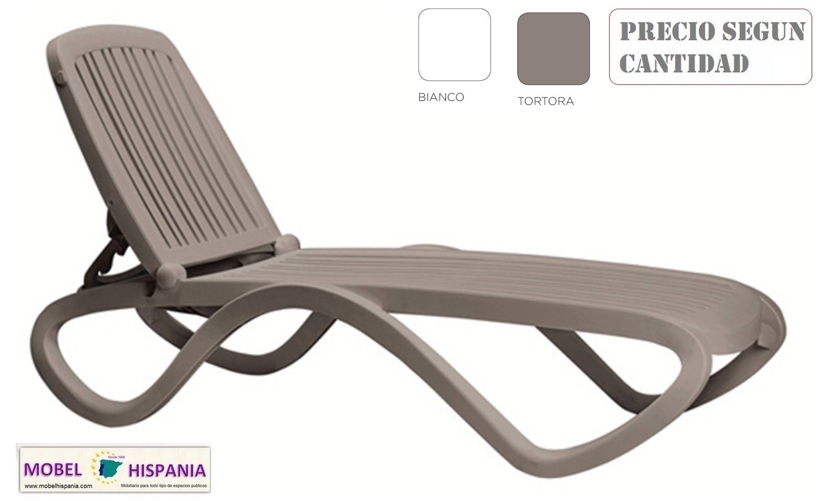 TROPICO tumbona polipropileno tortora