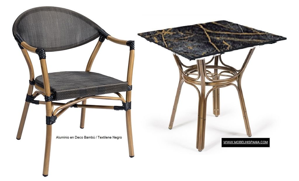 4191 Sillon aluminio bambu tex negro 02