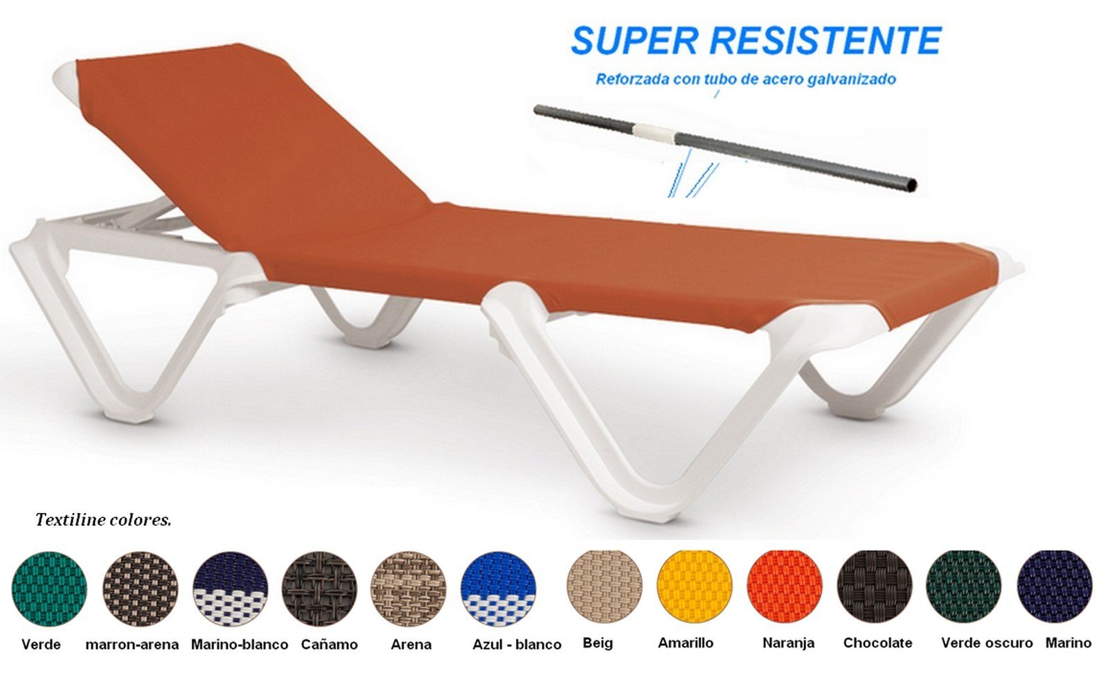 beachmat tumbonas textiline naranja mobel hispania