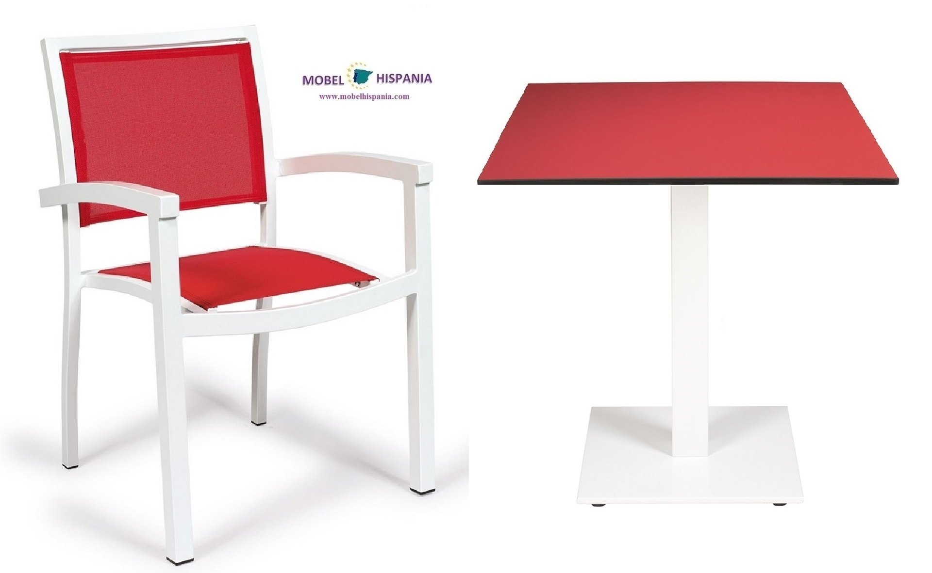 4421 sillon aluminio blanco textilene rojo 02